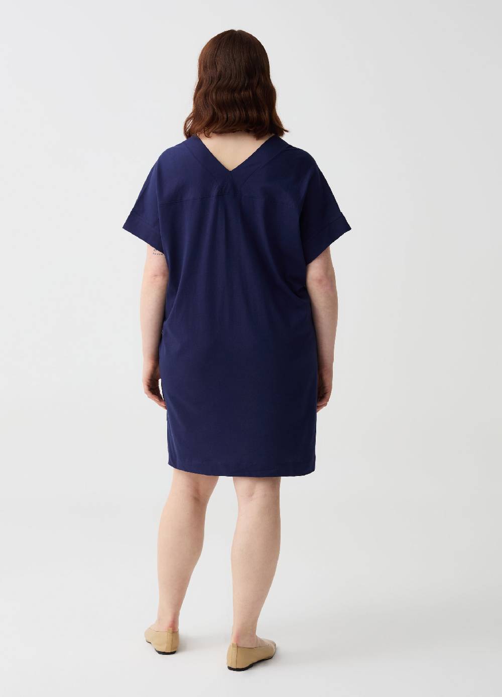 Ovs Abito Essential corto in jersey con scollo a V Curvy Economico
