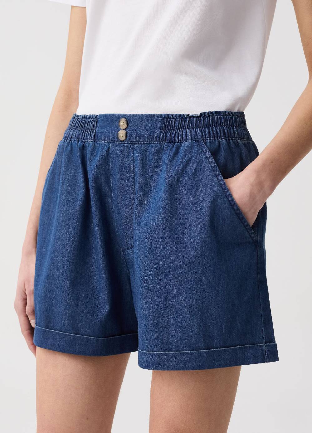 Ovs Shorts in denim fluido con tasche Online