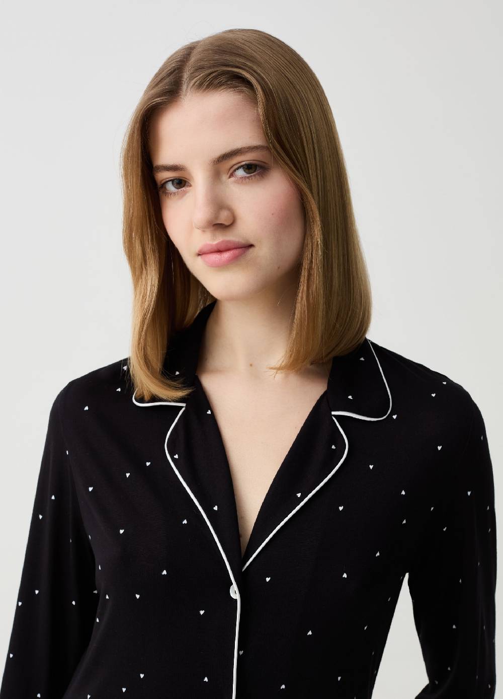 Ovs Camicia da notte con stampa cuoricini Soddisfazione Garantita