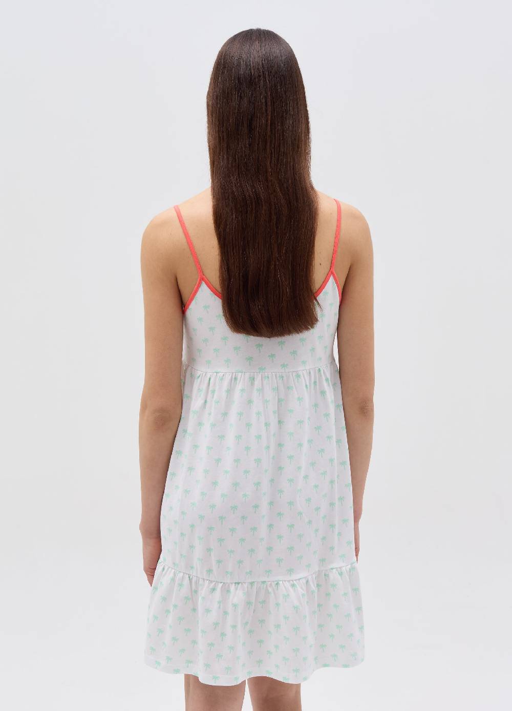 Ovs Camicia da notte con balza stampa palme Offerte