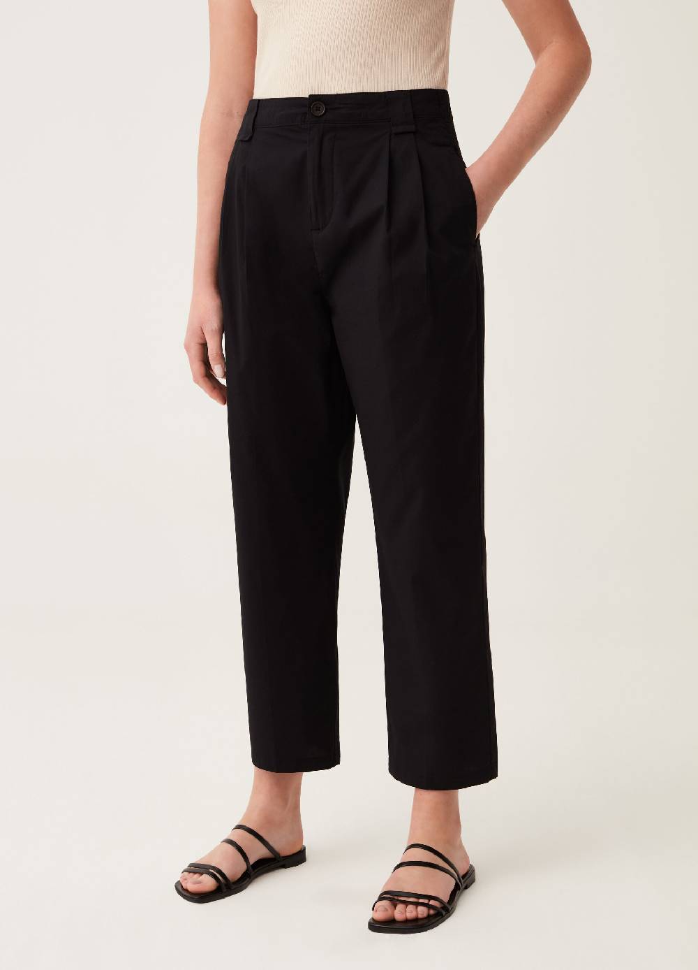 Ovs Pantaloni a sigaretta ankle fit con pinces 2025