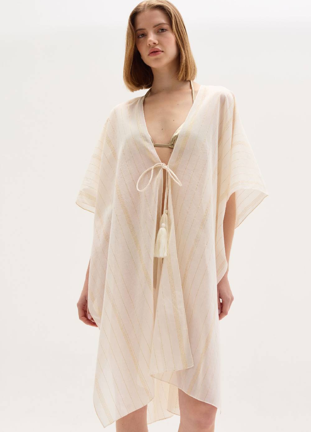 Ovs Kimono lungo copri costume a righe in lurex Vendita