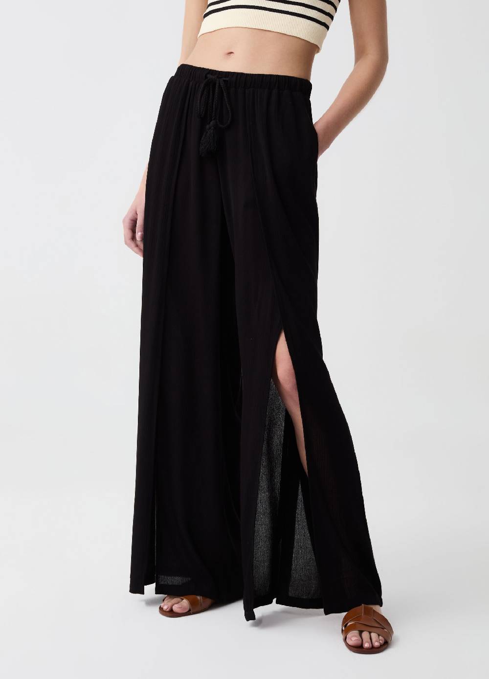 Ovs Pantalone palazzo wide leg con spacchi Negozi Online