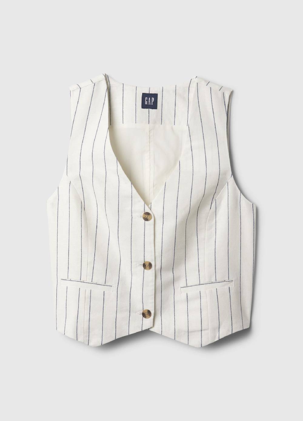 Ovs Gilet in lino e viscosa scollo a V Acquista Ora