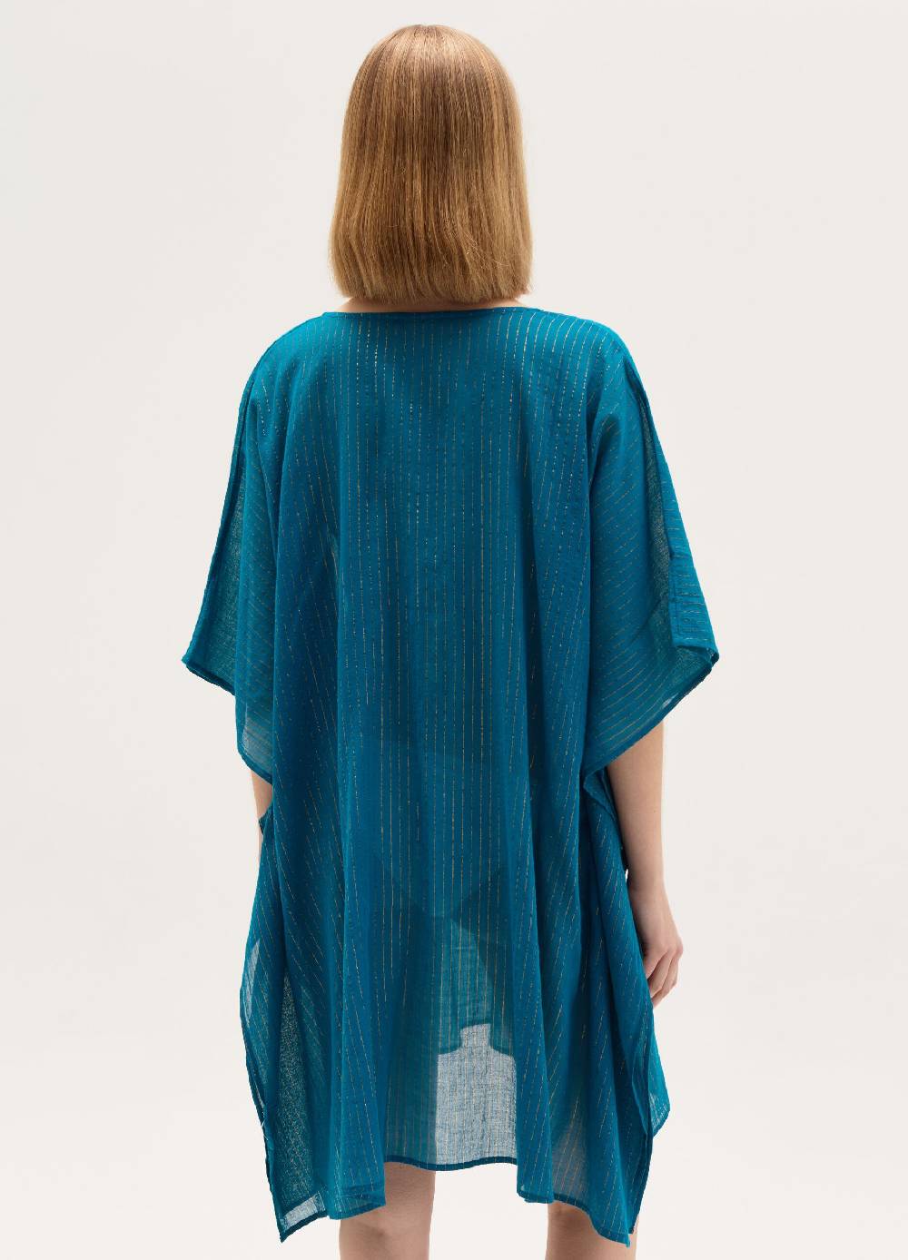 Ovs Poncho copri costume in cotone e lurex Convenienza