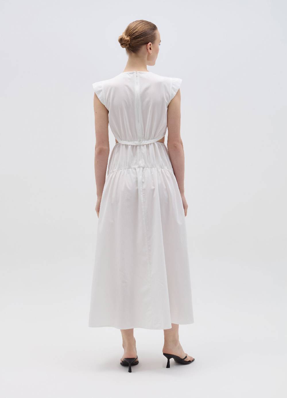 Ovs Vestito lungo in popeline con dettagli cut out In Vendita