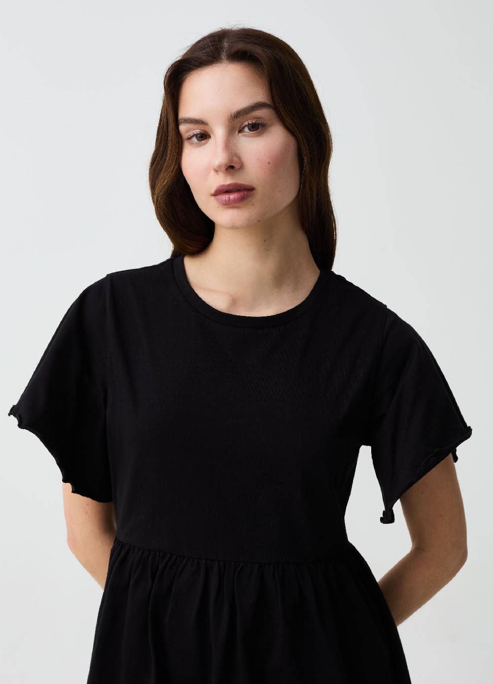 Ovs Vestito Essential corto con maniche a farfalla Saldi