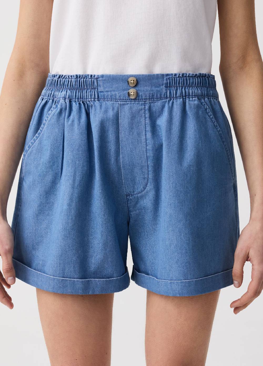 Ovs Shorts in denim fluido con tasche Nuovo