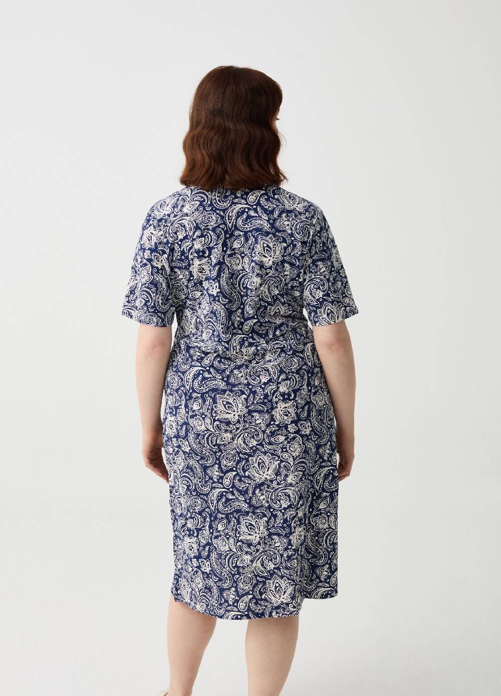 Ovs Abito corto a portafoglio stampa paisley Curvy Presa