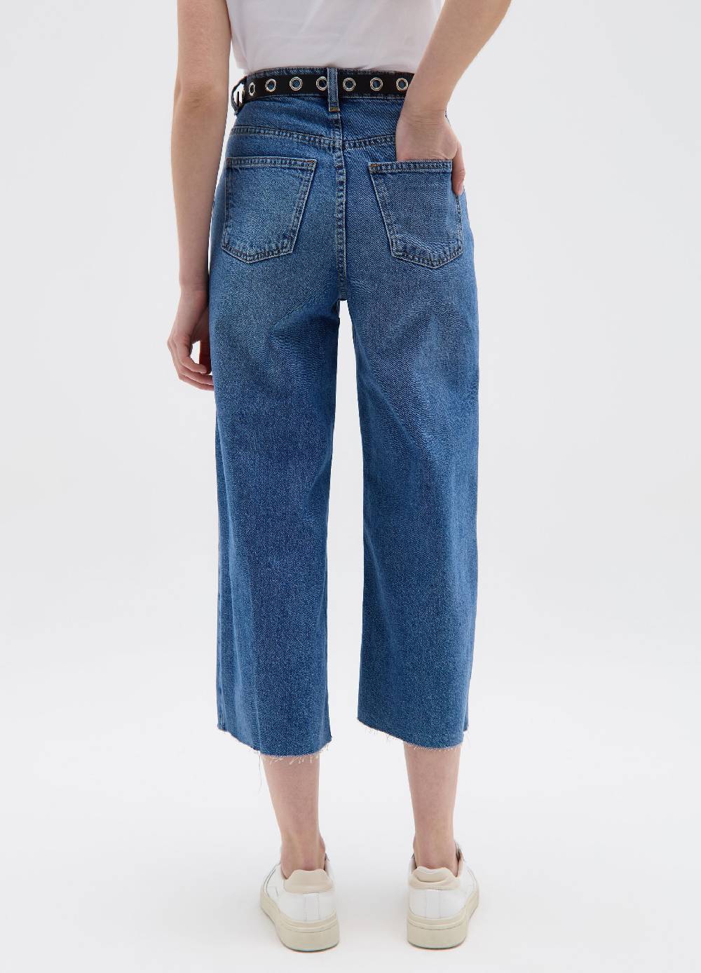 Ovs Jeans wide leg crop con stampa RE-UP Offerta