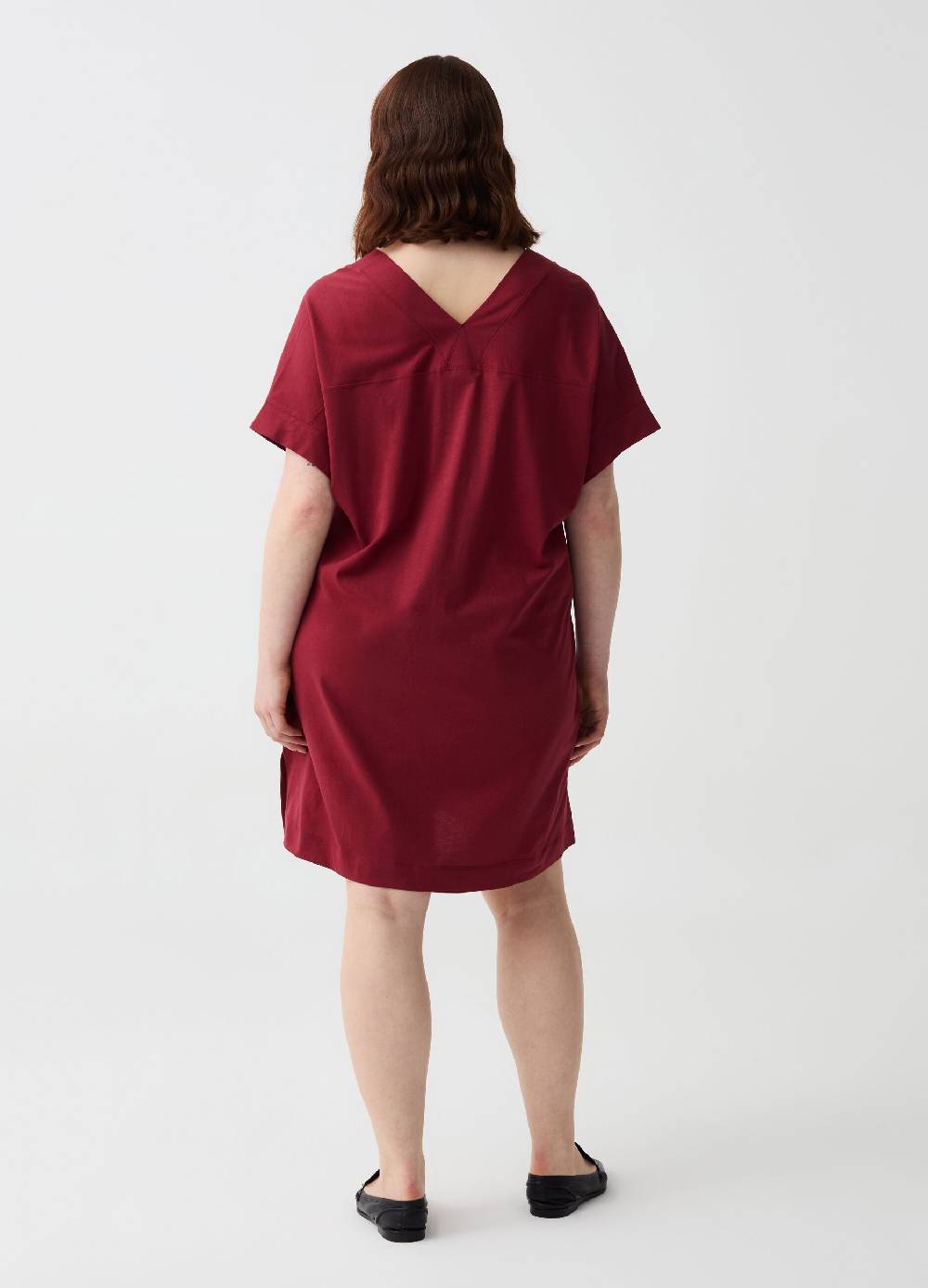 Ovs Abito Essential corto in jersey con scollo a V Curvy Economico