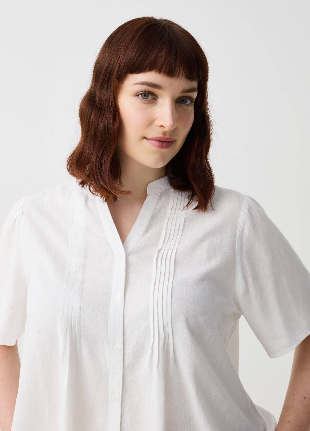 Ovs Blusa in lino e viscosa con bottoni Curvy Online