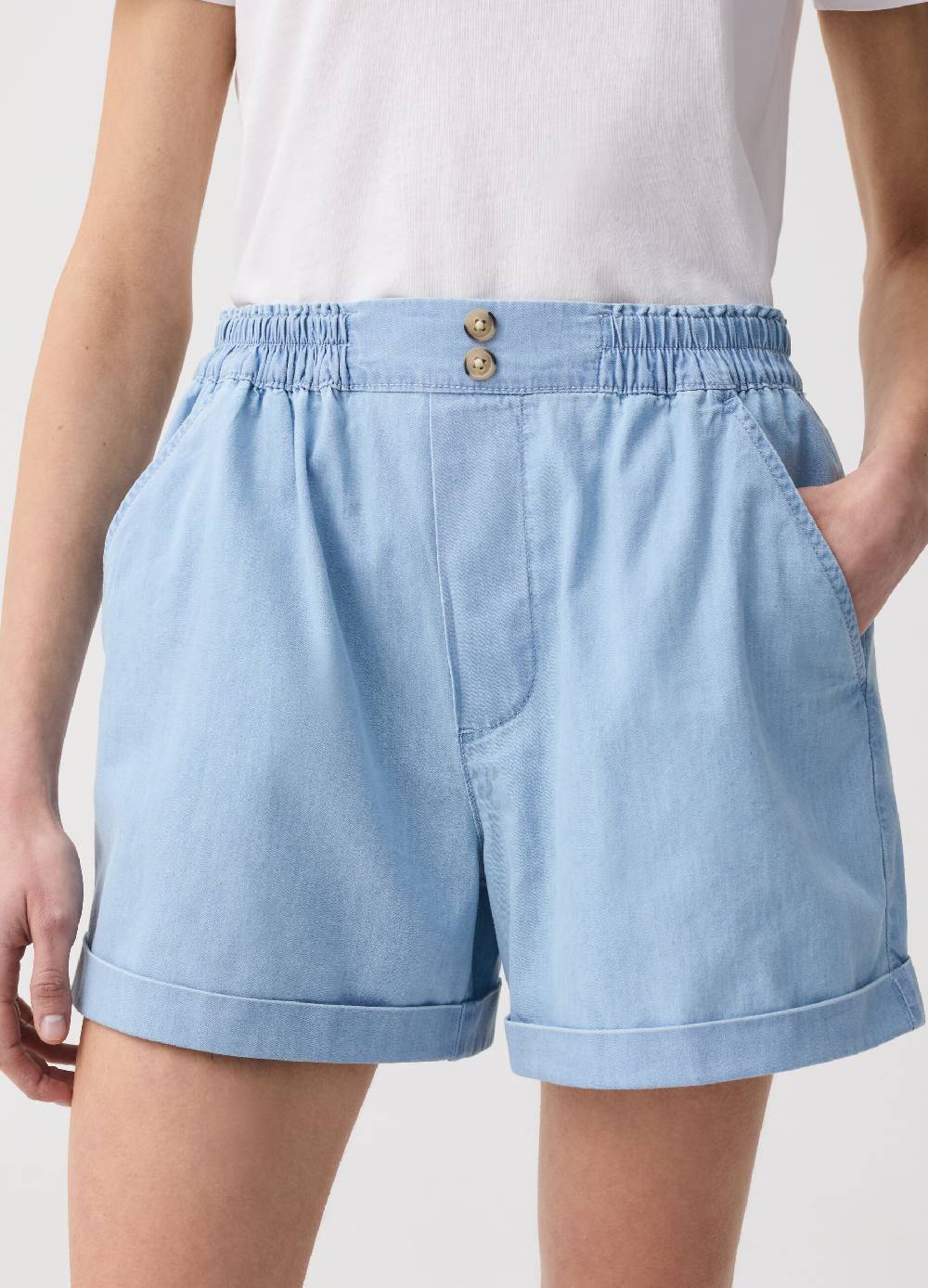 Ovs Shorts in denim fluido con tasche Saldi Di Fabbrica