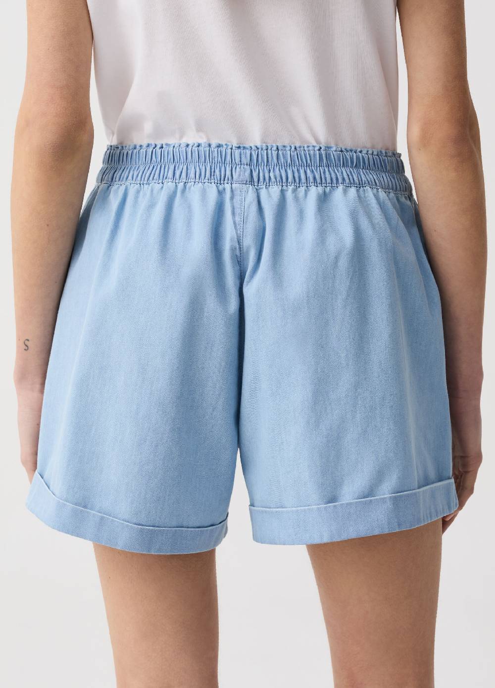 Ovs Shorts in denim fluido con tasche Saldi Di Fabbrica