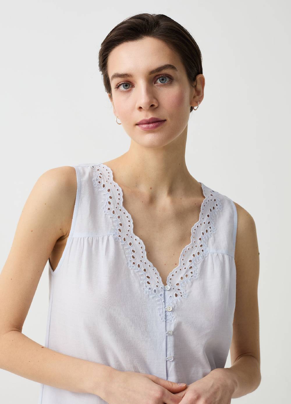 Ovs Camicia da notte con profili in sangallo 2025