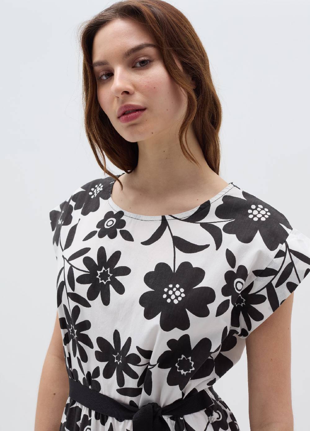 Ovs Vestito lungo a fiori con cintura Qualità Garantita