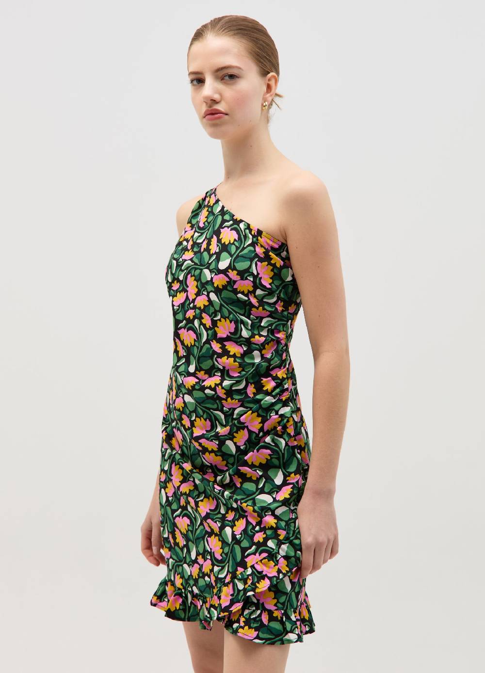 Ovs Vestito corto monospalla con arricciatura Online