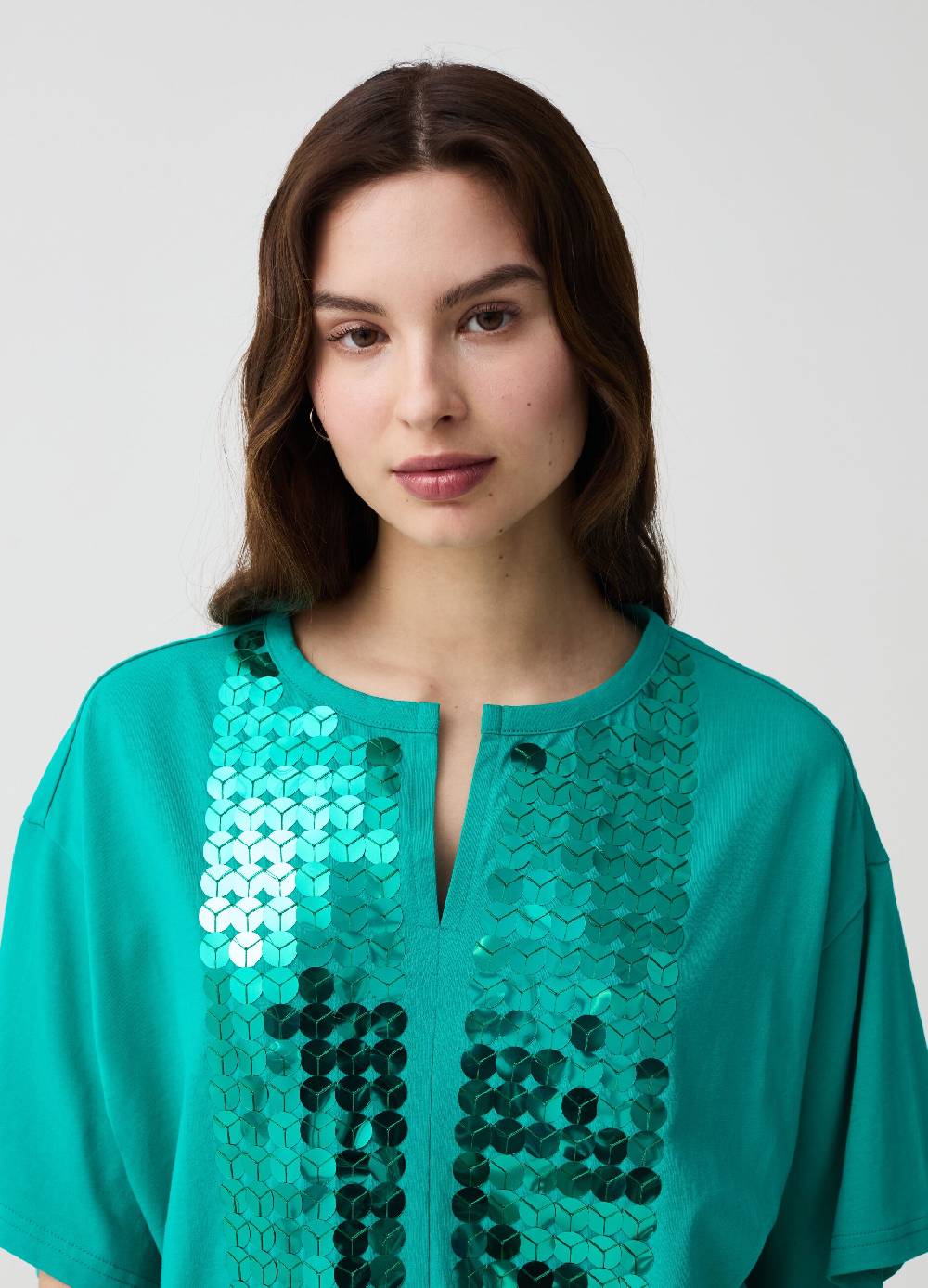 Ovs T-shirt con paillettes maniche a kimono Hotsell