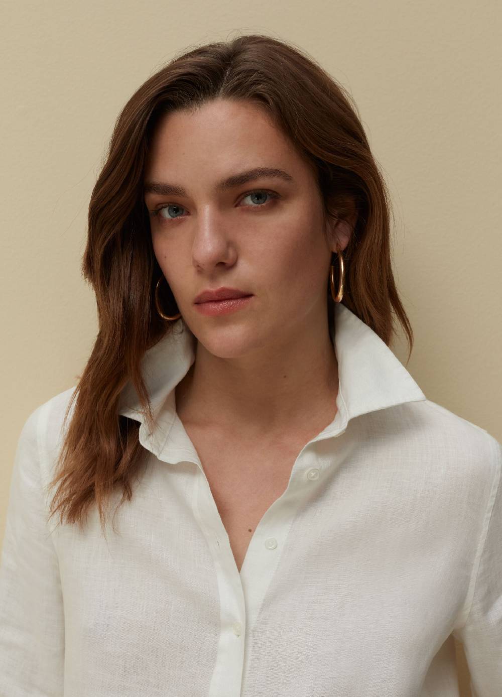 Ovs Camicia in lino tinta unita Vendita Economica