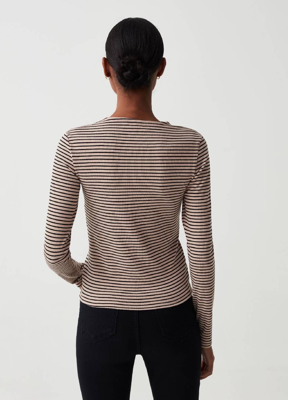 Ovs T-shirt a righe con maniche lunghe e nodo Negozio