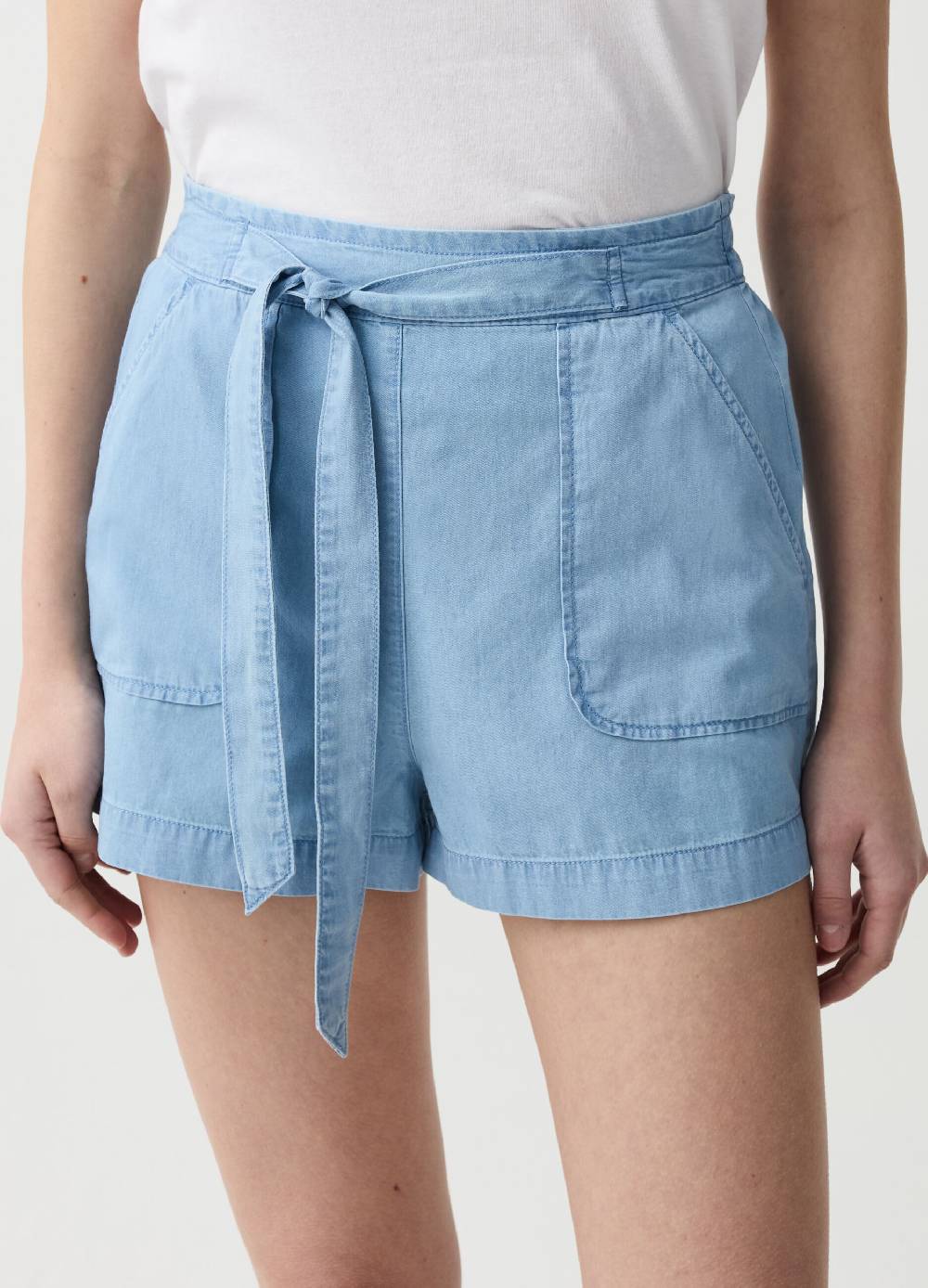 Ovs Shorts in denim fluido con cintura Italy