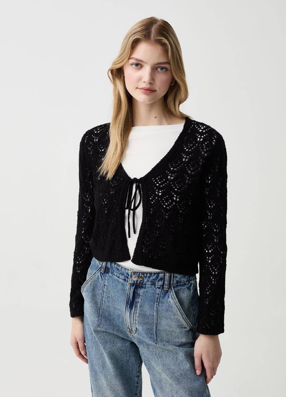 Ovs Cardigan crochet con laccetto Nuovo
