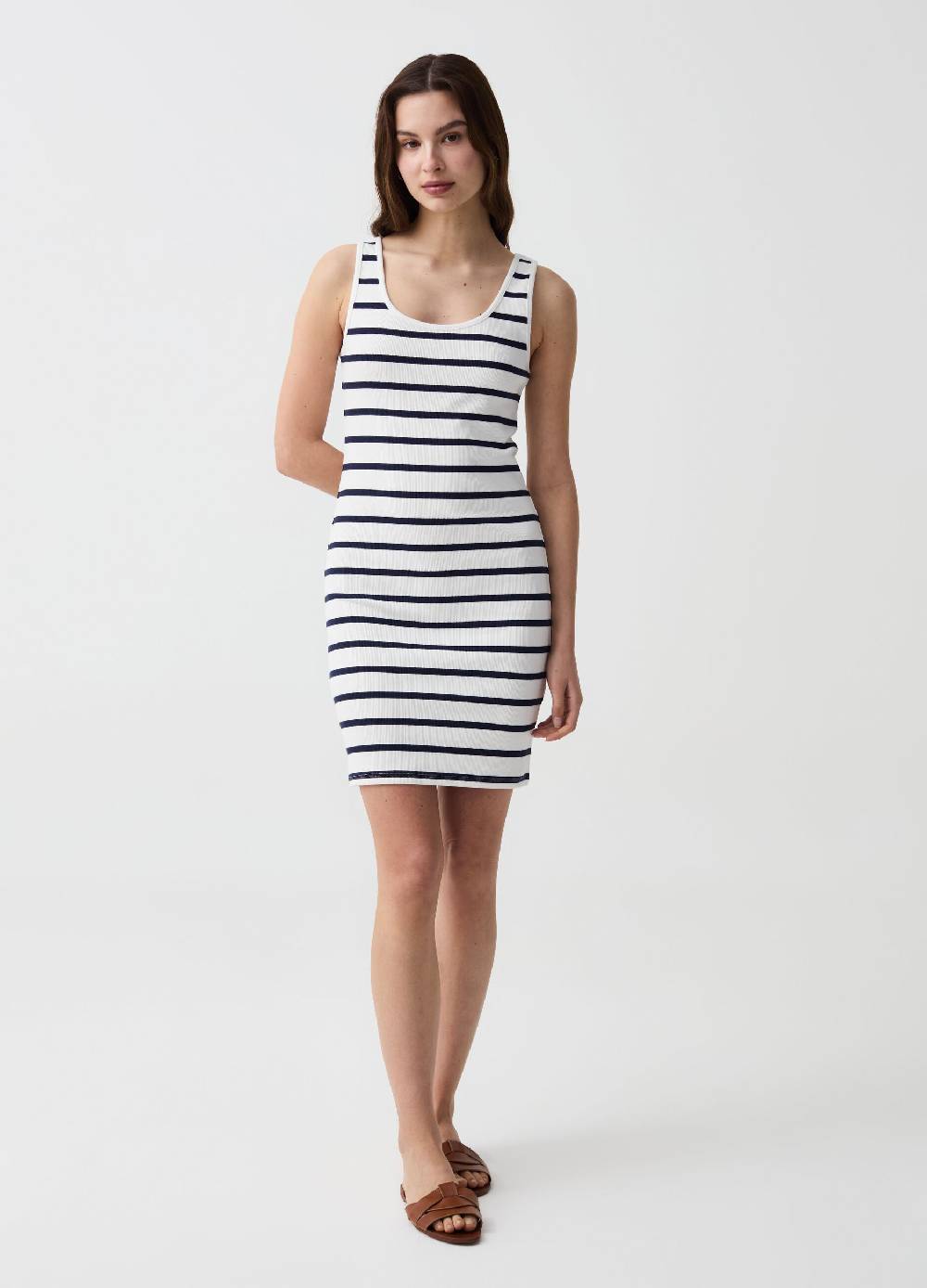 Ovs Vestito Essential corto smanicato a righe Pezzi Unici