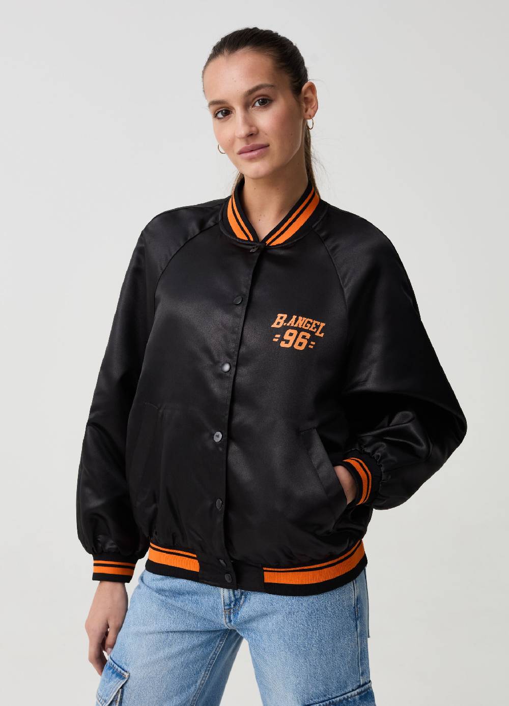 Ovs Bomber con stampa B.ANGEL X MARE FUORI Qualità Garantita