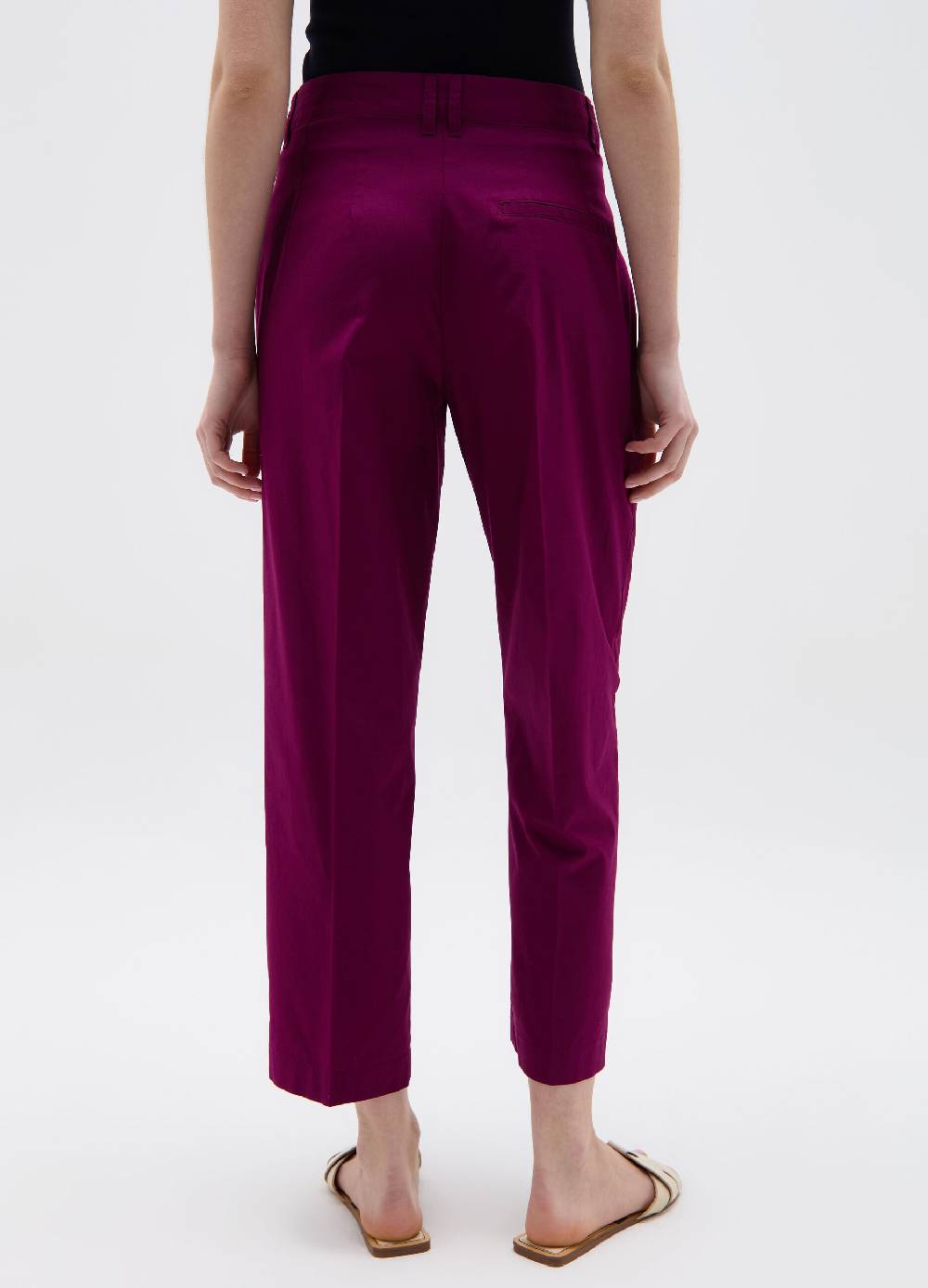 Ovs Pantalone a sigaretta crop con pinces Economico