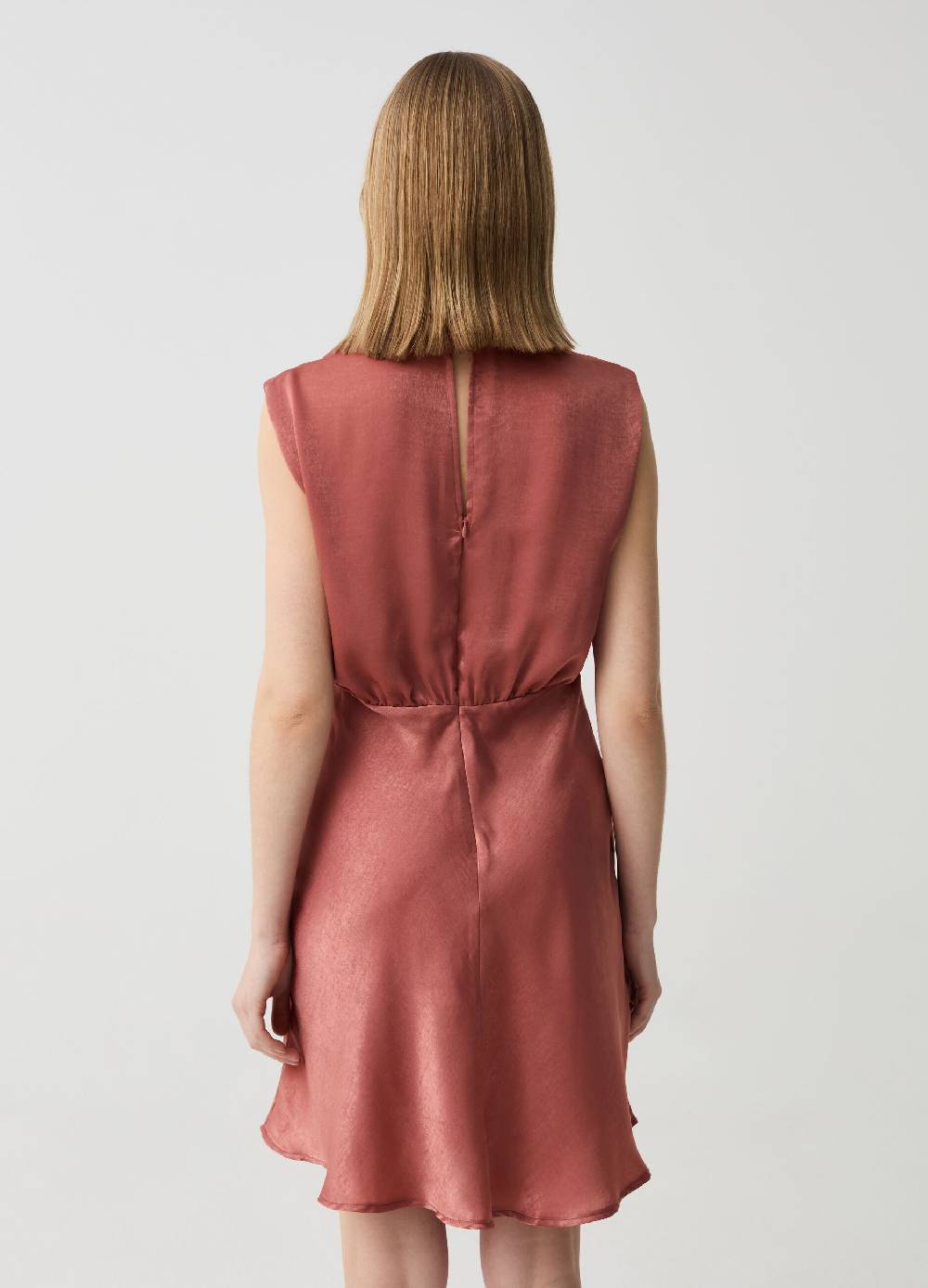 Ovs Abito smanicato in satin con drappeggio In Saldo