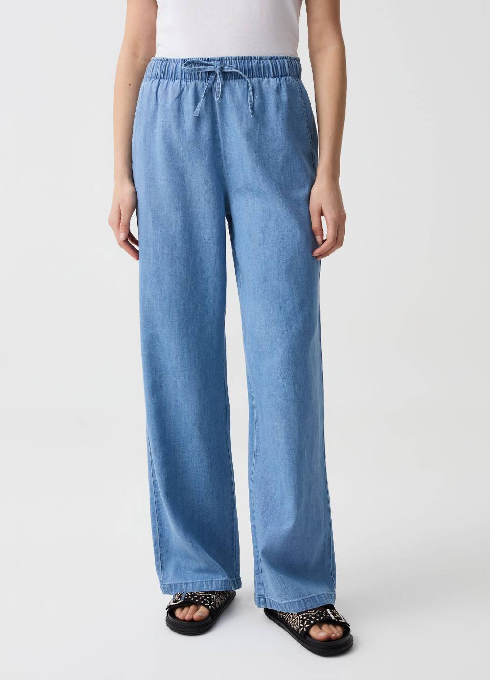 Ovs Joggers wide leg effetto denim Nuova
