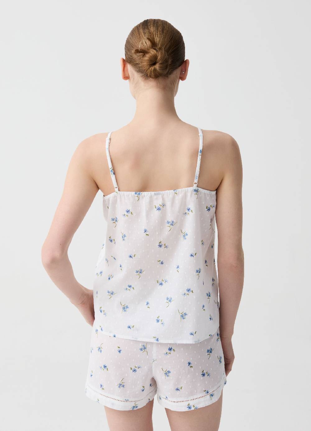 Ovs Pigiama corto in cotone dobby a fiorellini Moda