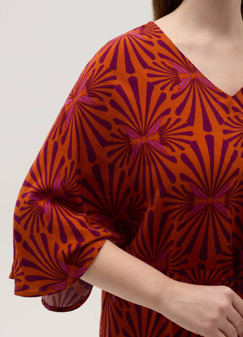 Ovs Vestito lungo stampato in viscosa Curvy Economico