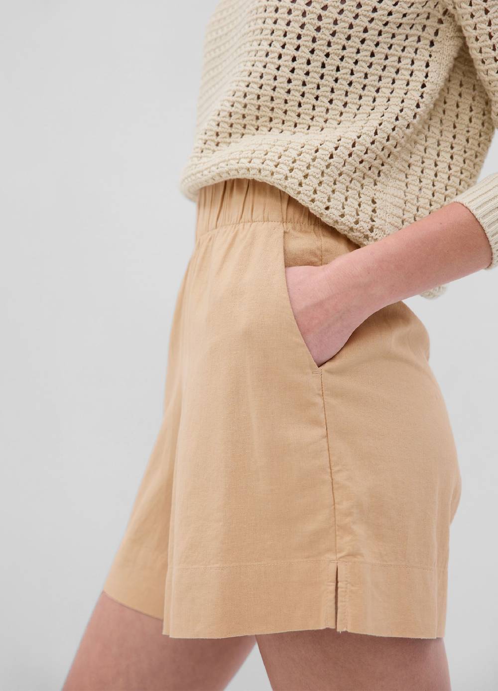 Ovs Shorts pull on in lino e viscosa In Linea