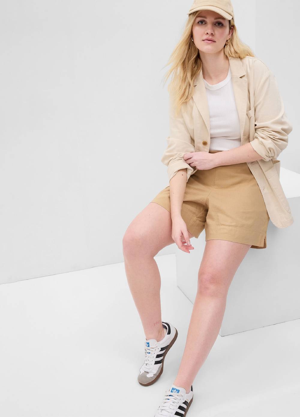 Ovs Shorts pull on in lino e viscosa In Linea