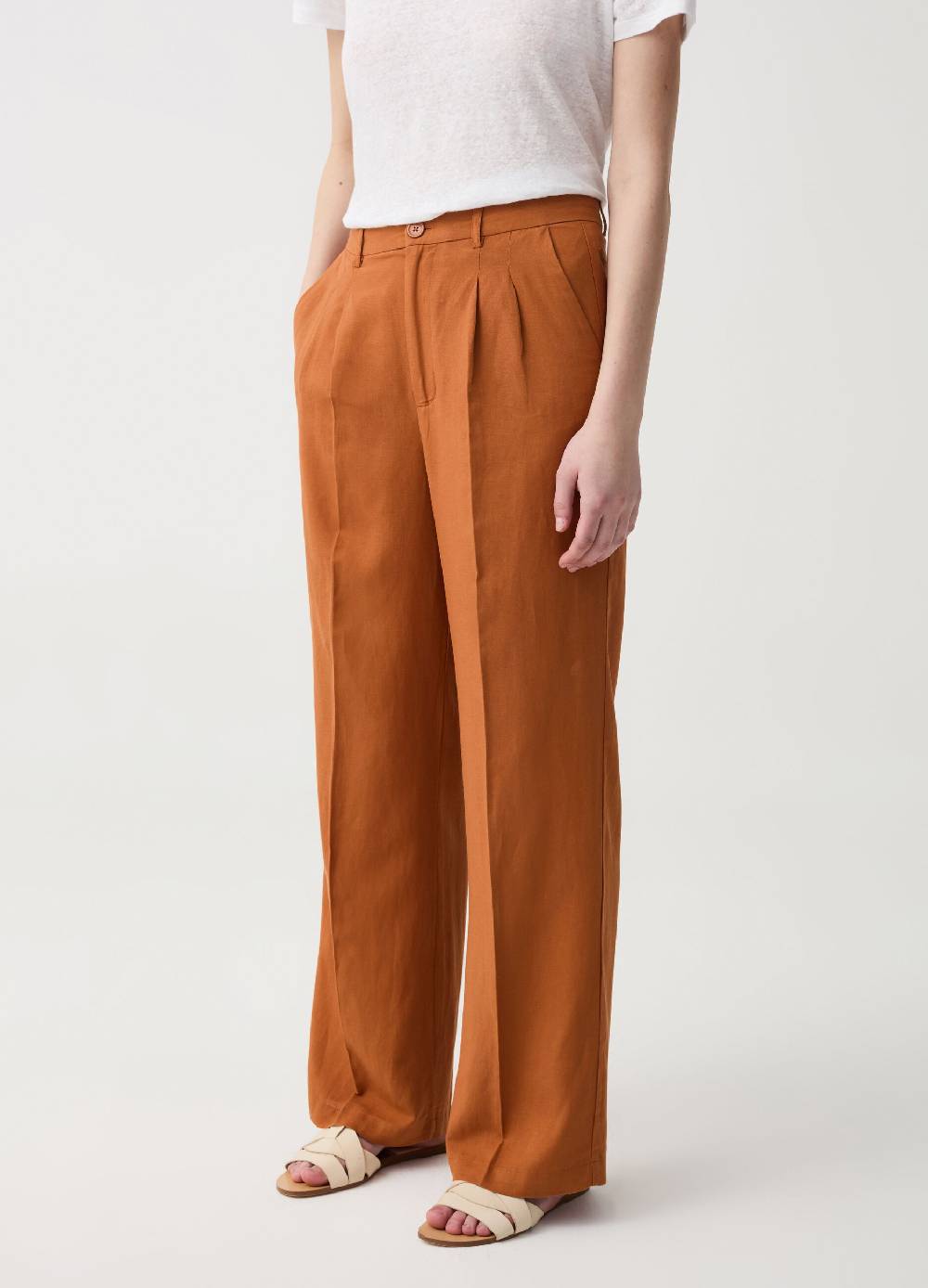 Ovs Pantalone wide leg con pinces Nuovo