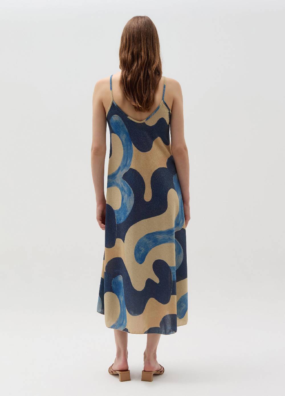 Ovs Vestito lungo in lurex fantasia a onde Spedizione Gratuita
