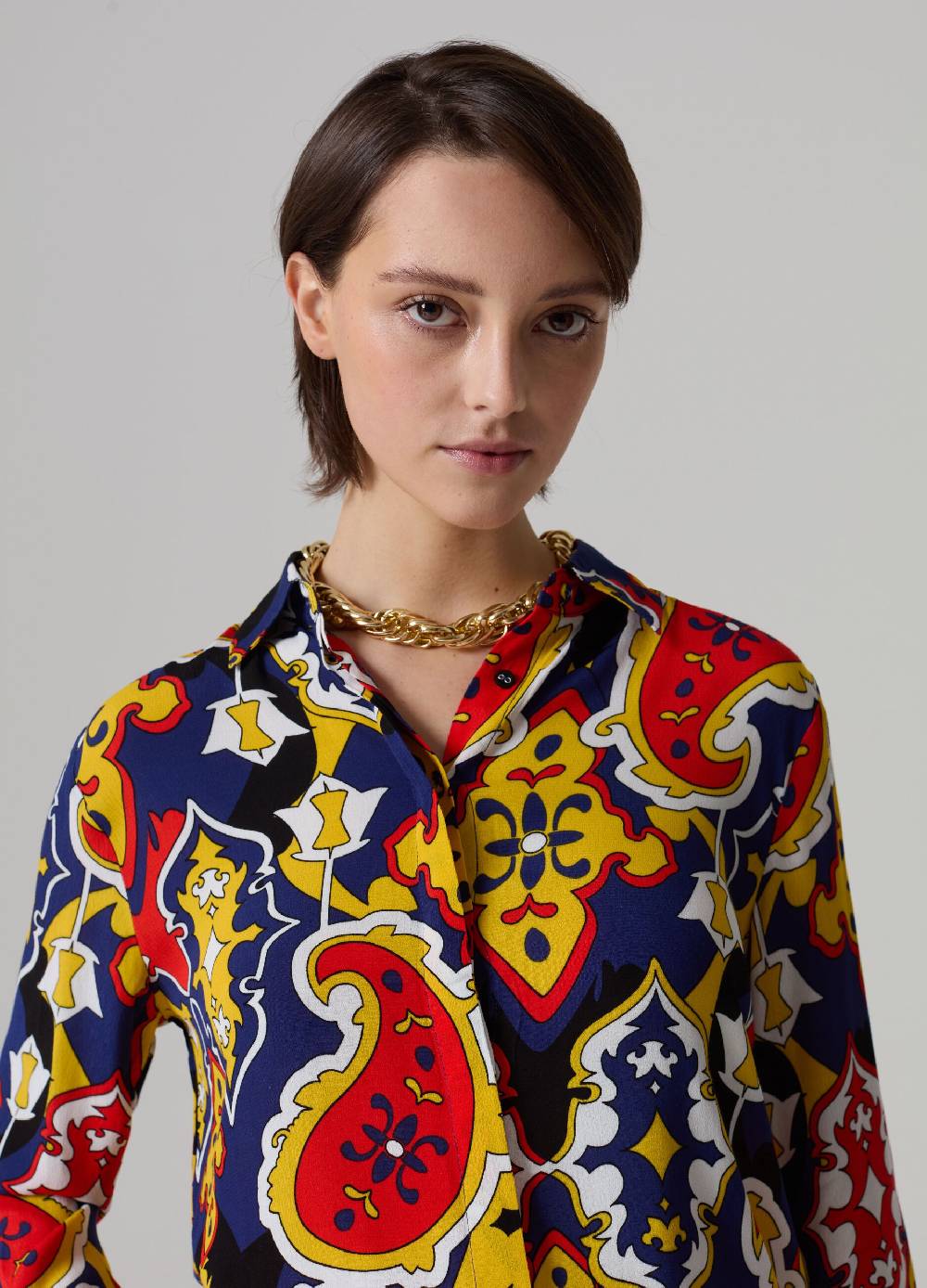 Ovs Camicia in crêpe con stampa all-over Qualità Garantita