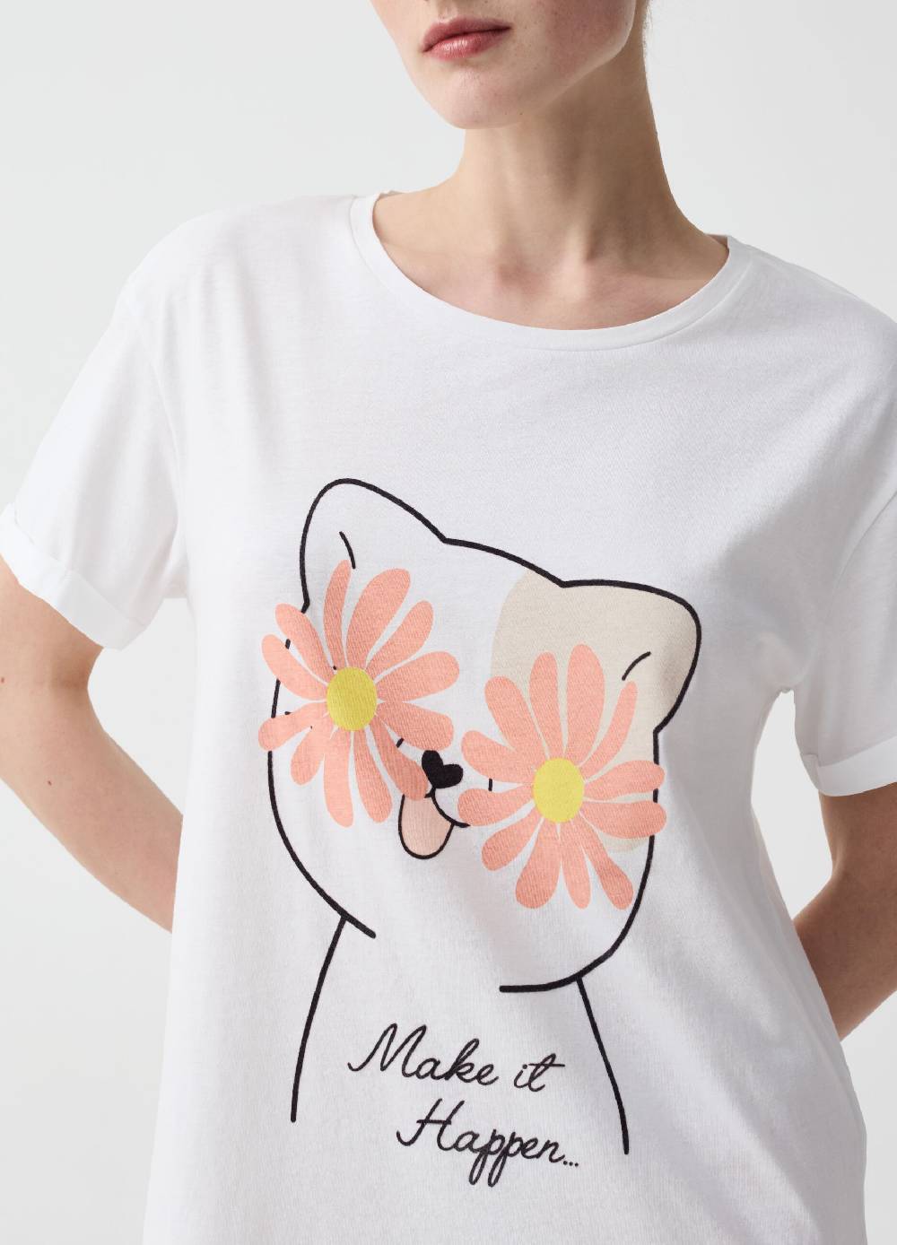 Ovs Camicia da notte con stampa gatto Negozi Online