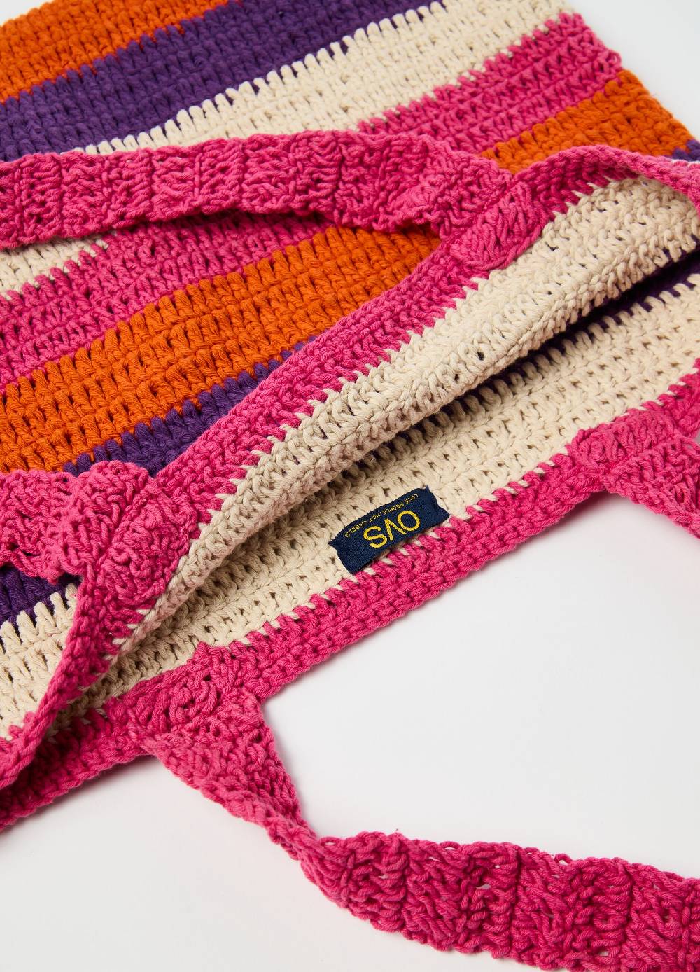 Ovs Borsa con lavorazione crochet a righe Fino Al -60%
