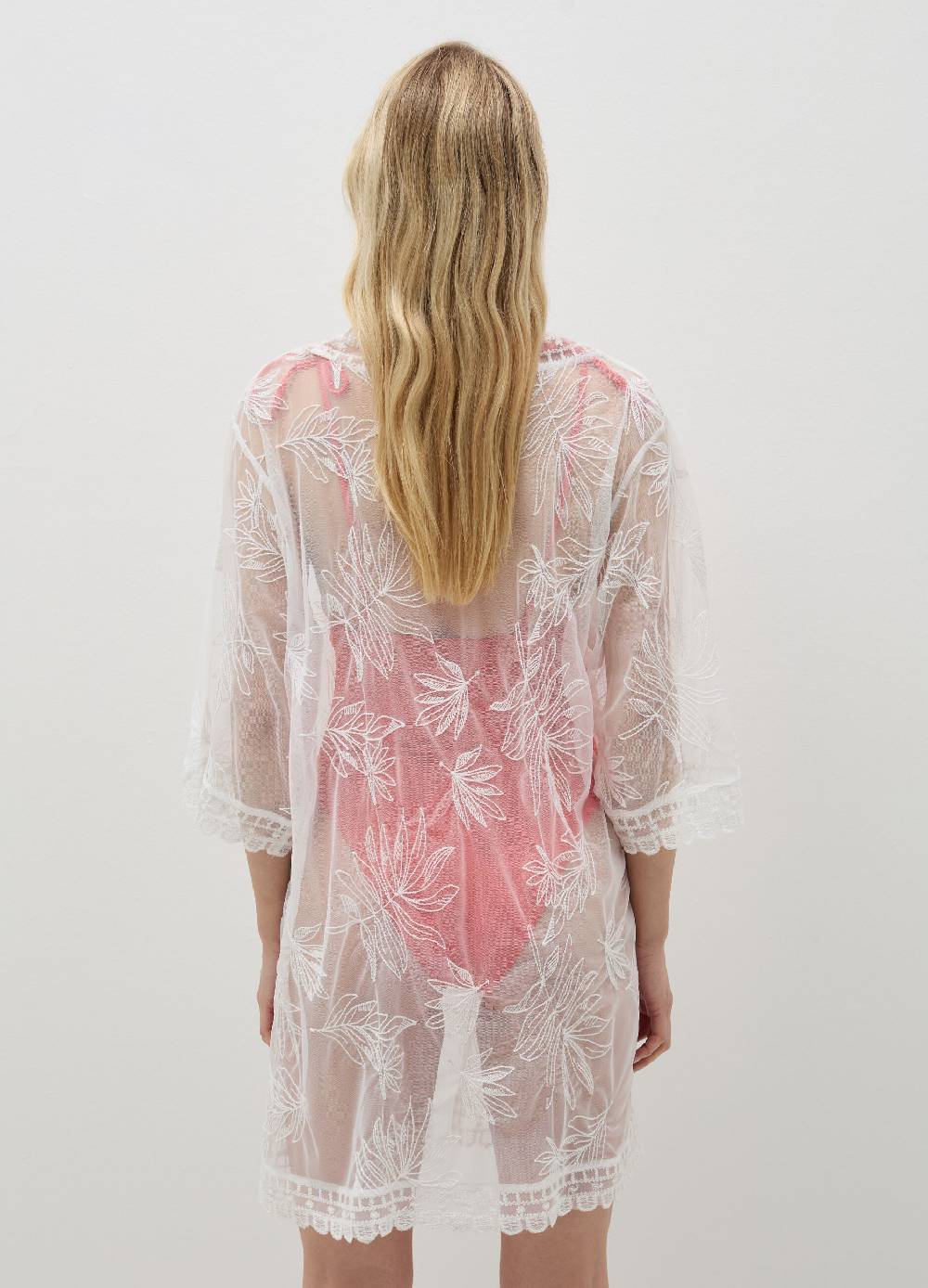 Ovs Kimono copri costume con ricamo foliage Vendita Calda