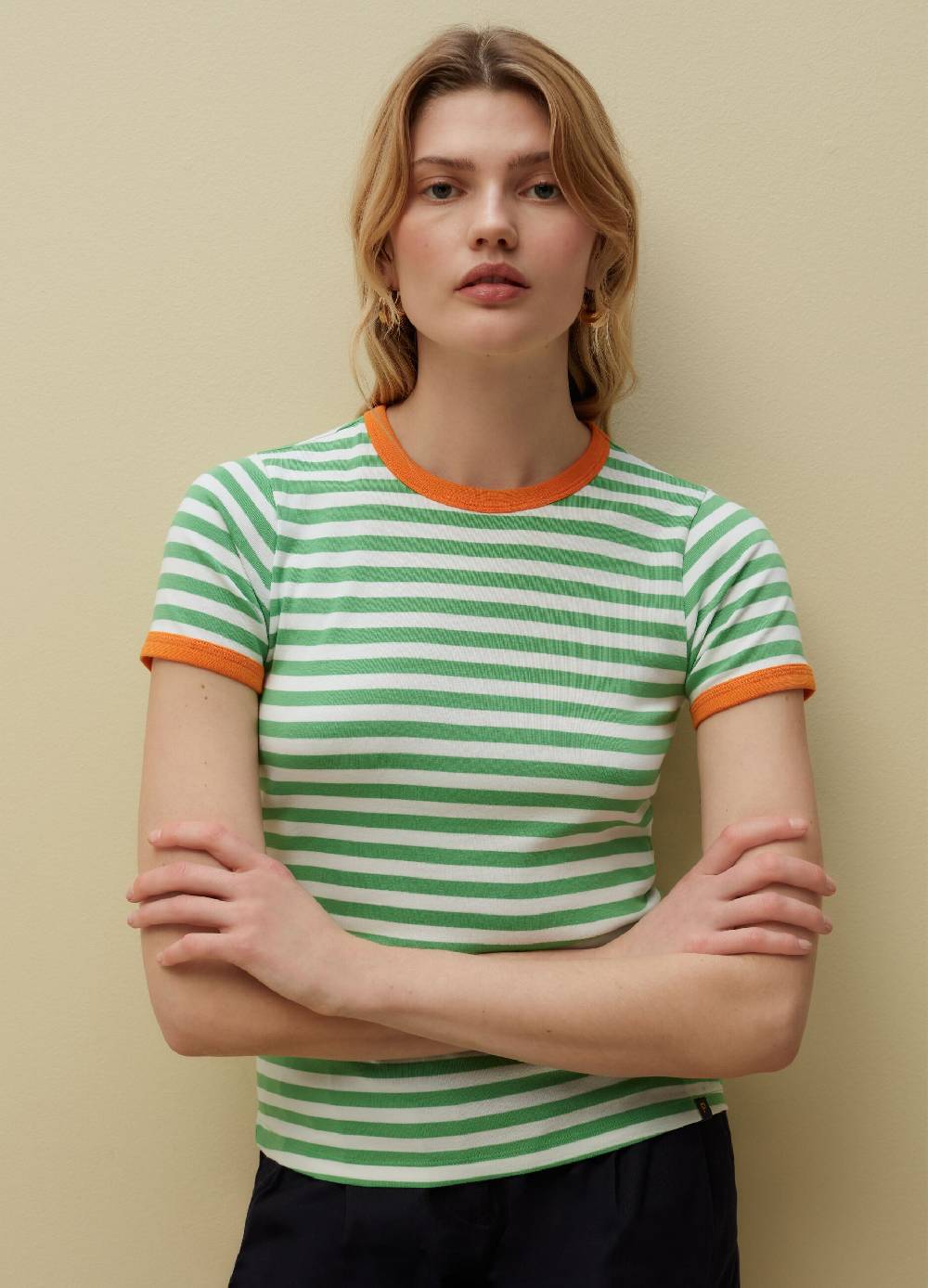 Ovs T-shirt in cotone Supima a righe Moda