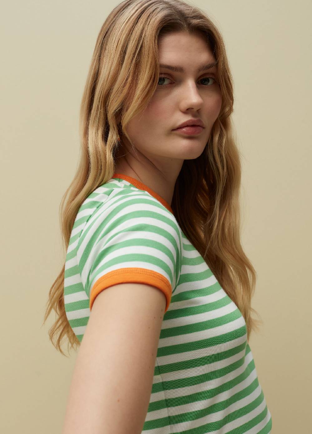 Ovs T-shirt in cotone Supima a righe Moda