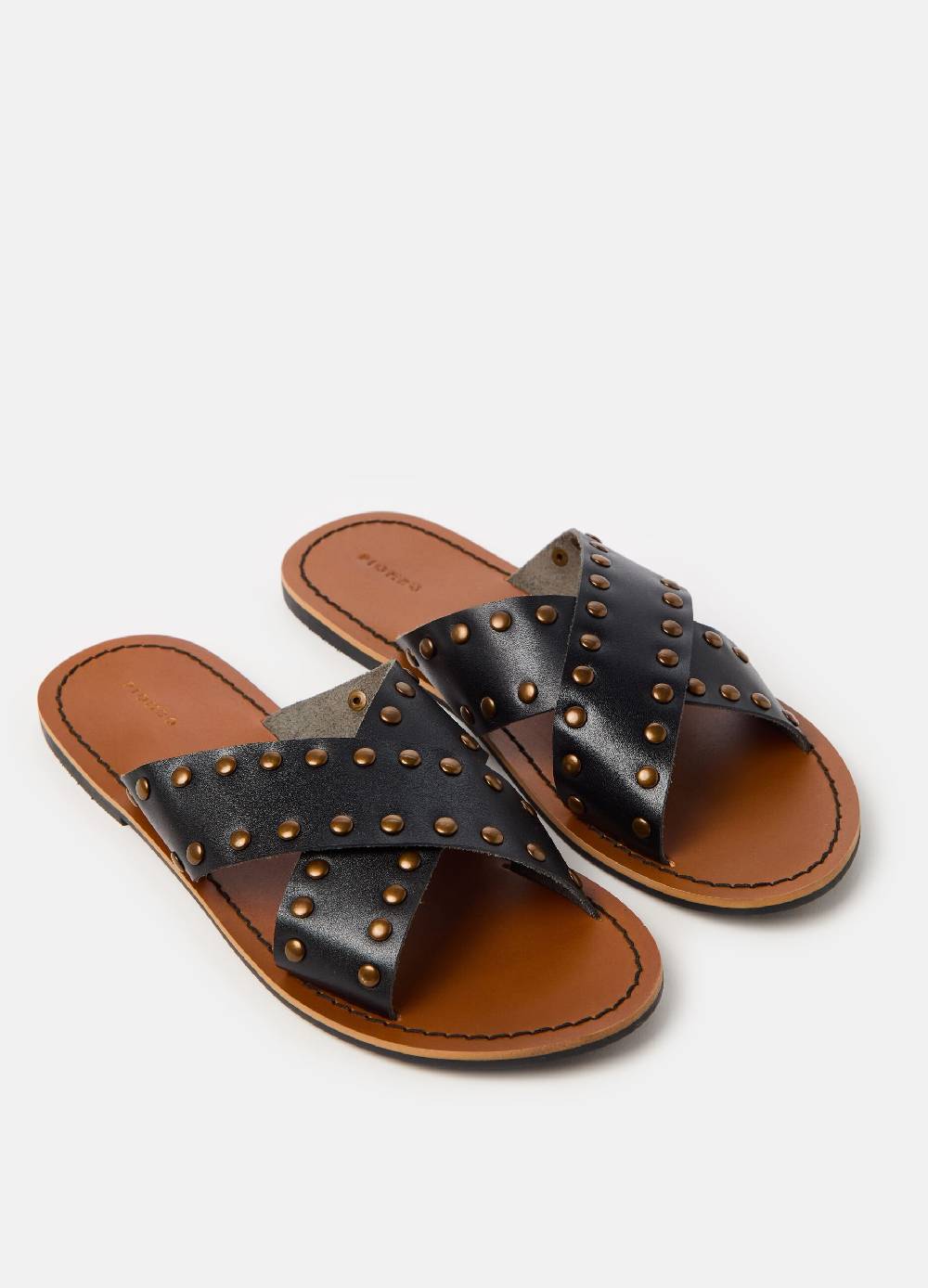 Ovs Sandali in pelle con borchie Italia