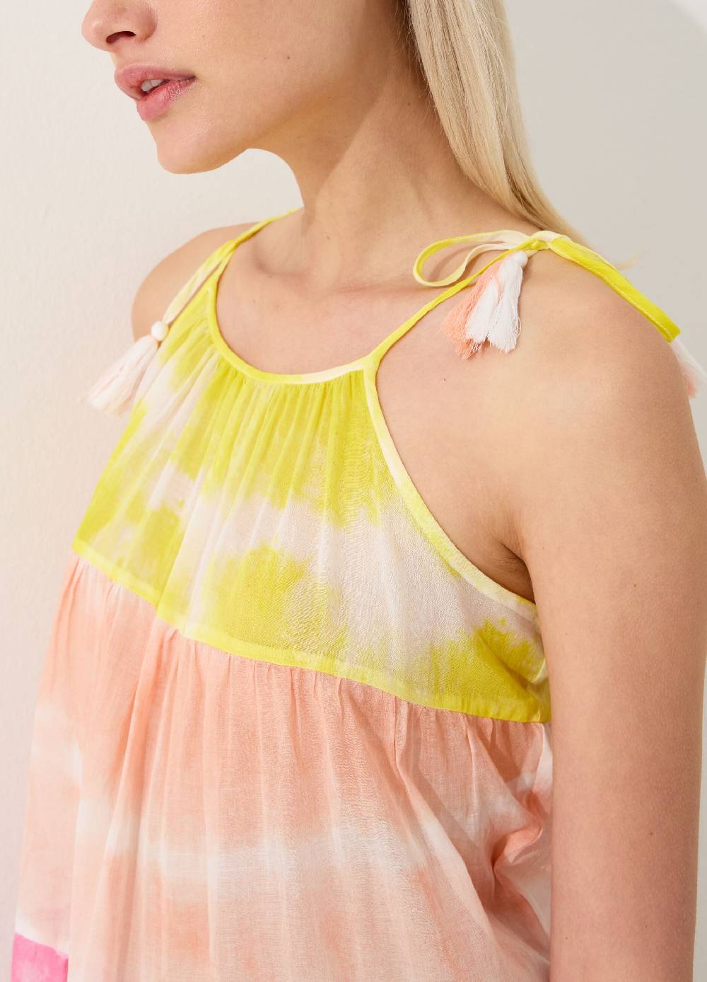 Ovs Vestito copri costume a balze Tie Dye Promozione