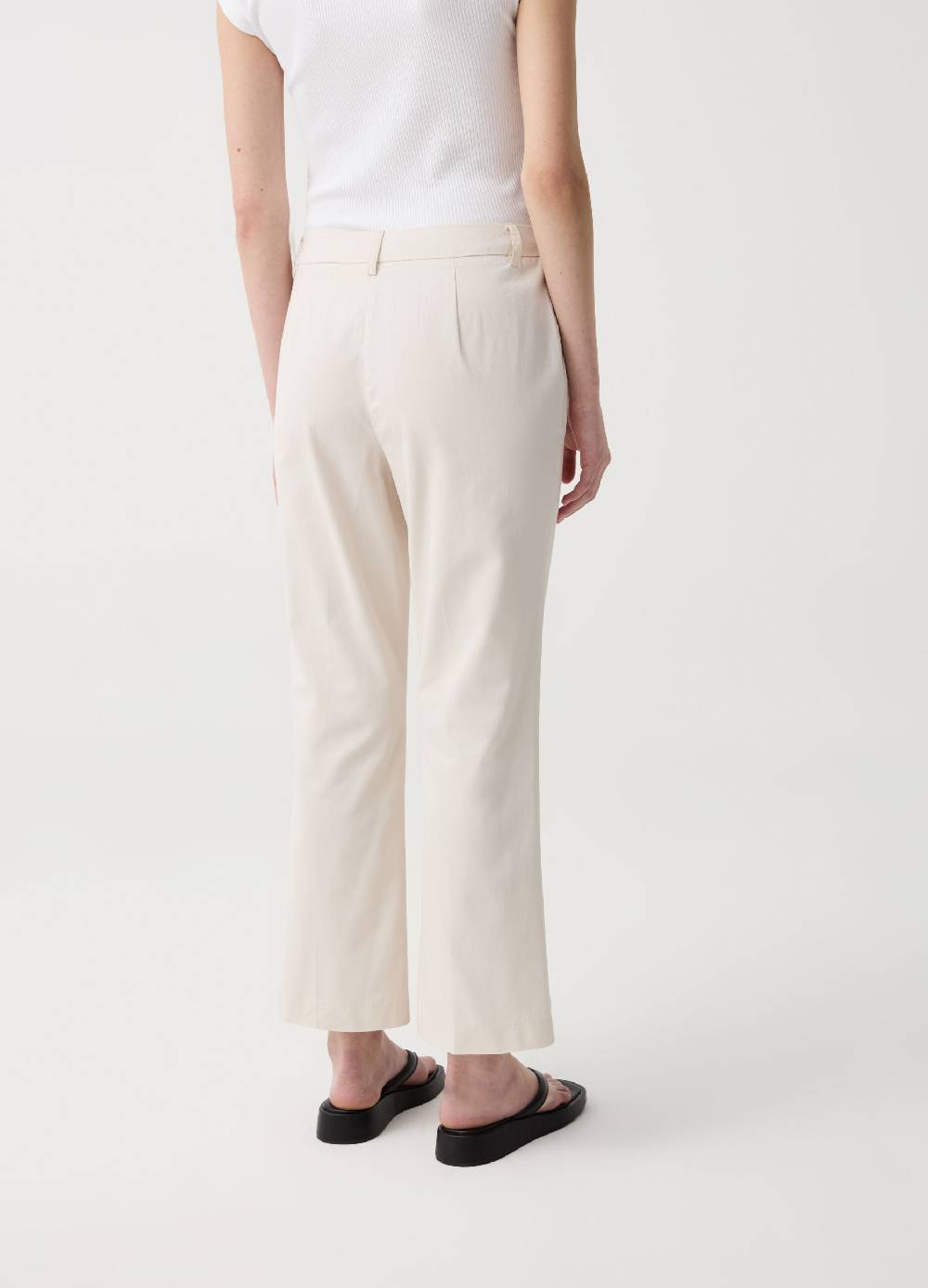 Ovs Pantalone crop a sigaretta in cotone Pezzi Unici
