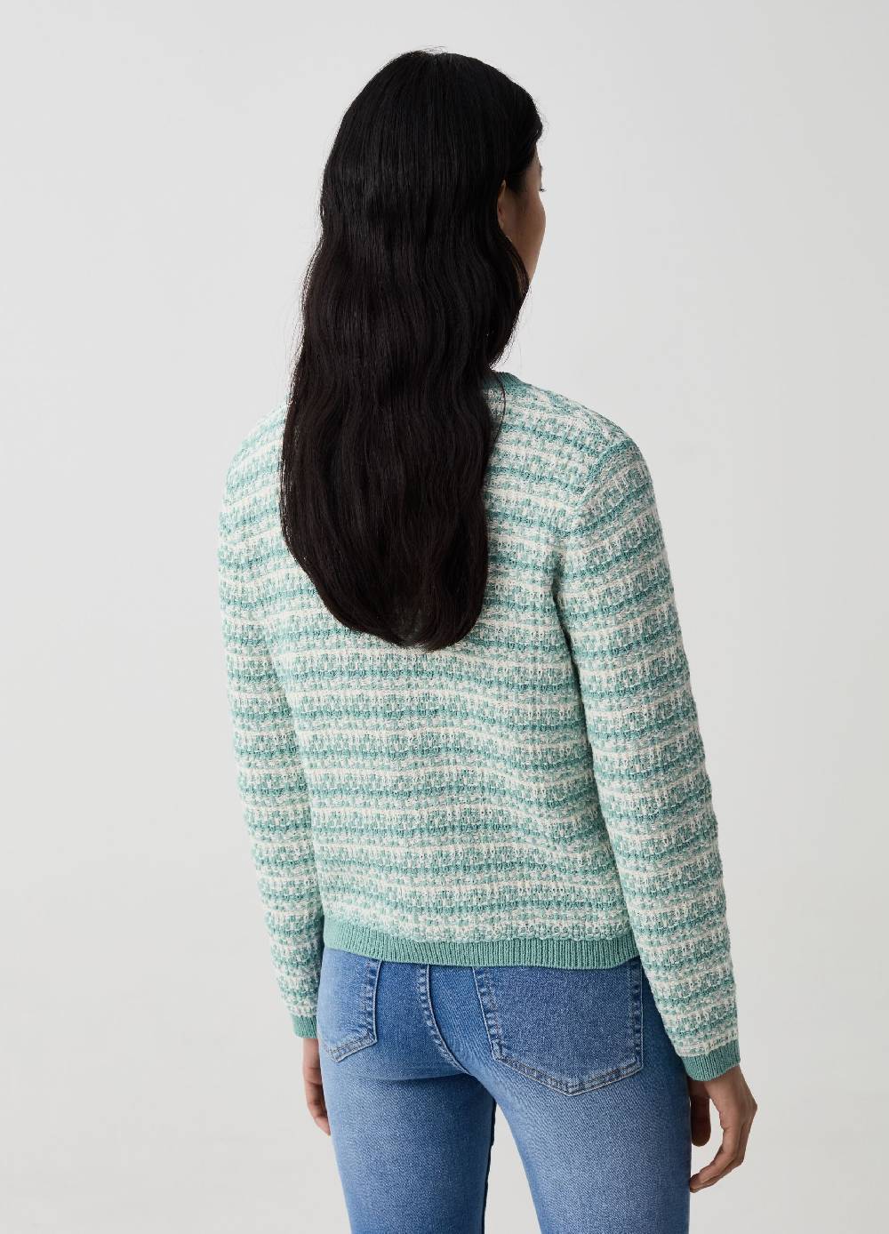 Ovs Giacca cardigan effetto tweed con bottoni lucidi Soddisfazione Garantita