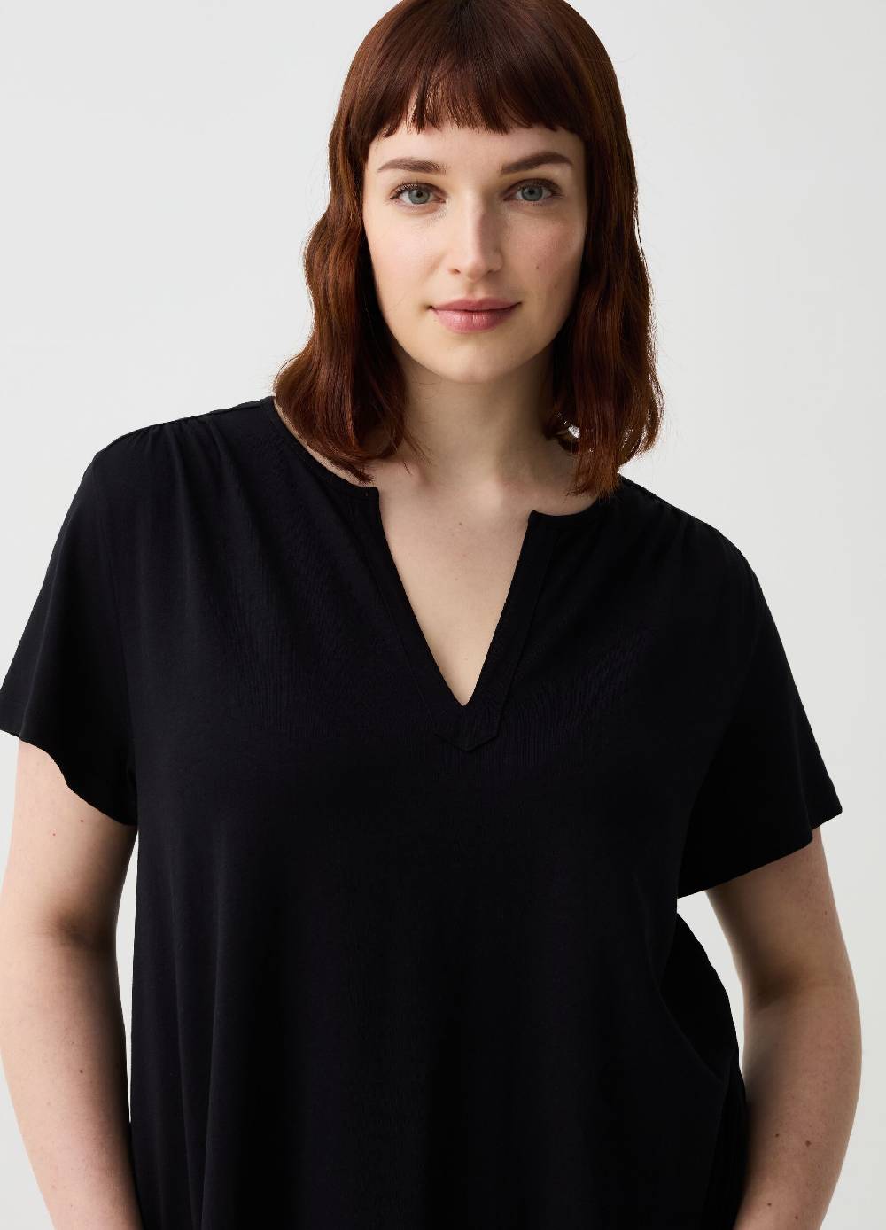 Ovs Abito Essential corto con scollo a V Curvy Vendita Calda