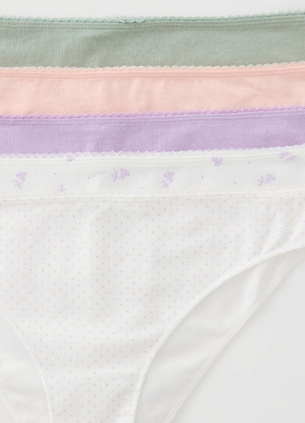 Ovs Set cinque brasiliani in cotone bio stretch Vendite Flash