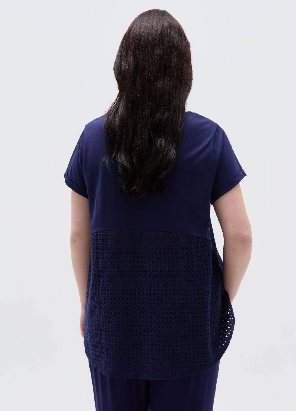 Ovs T-shirt con inserto traforato Curvy 2025